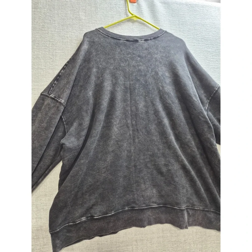 Wild Fable Sweatshirt Womens 2XL Gray Cotton Fleece Lined Crew Neck Ribbed Trim - Picture 3 of 11